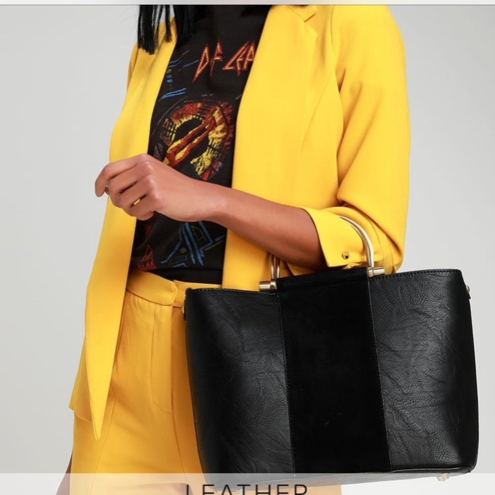 Lulus Black Tote Bag - Picture 3 of 7
